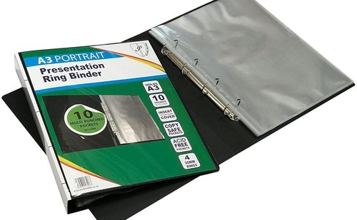 Portrait ring binder - 4-d,